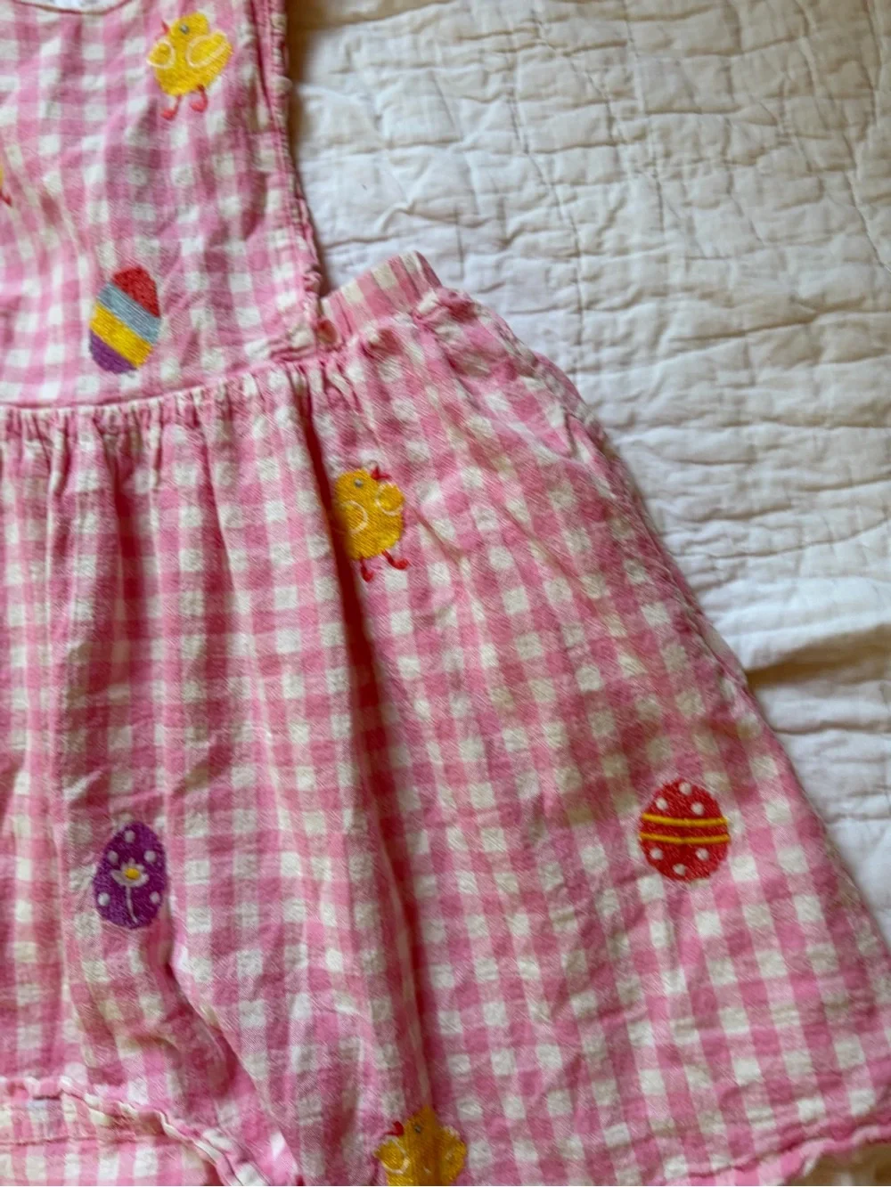 Boden Pink and Cream Gingham Easter Dress